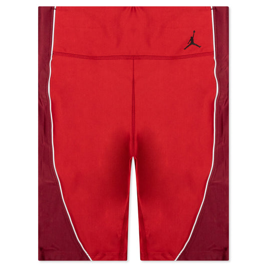Essential Women's Mid-Rise Bike Shorts - Varsity Red/Team Red/Black
