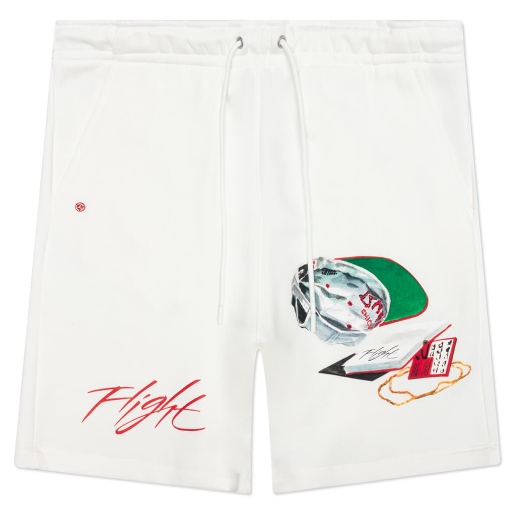 Flight Artist Series by Jacob Rochester Fleece Shorts - Sail/Black/University Red
