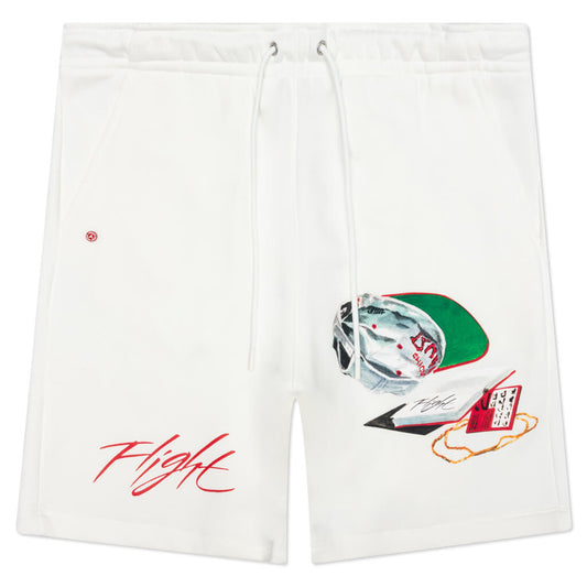 Flight Artist Series by Jacob Rochester Fleece Shorts - Sail/Black/University Red