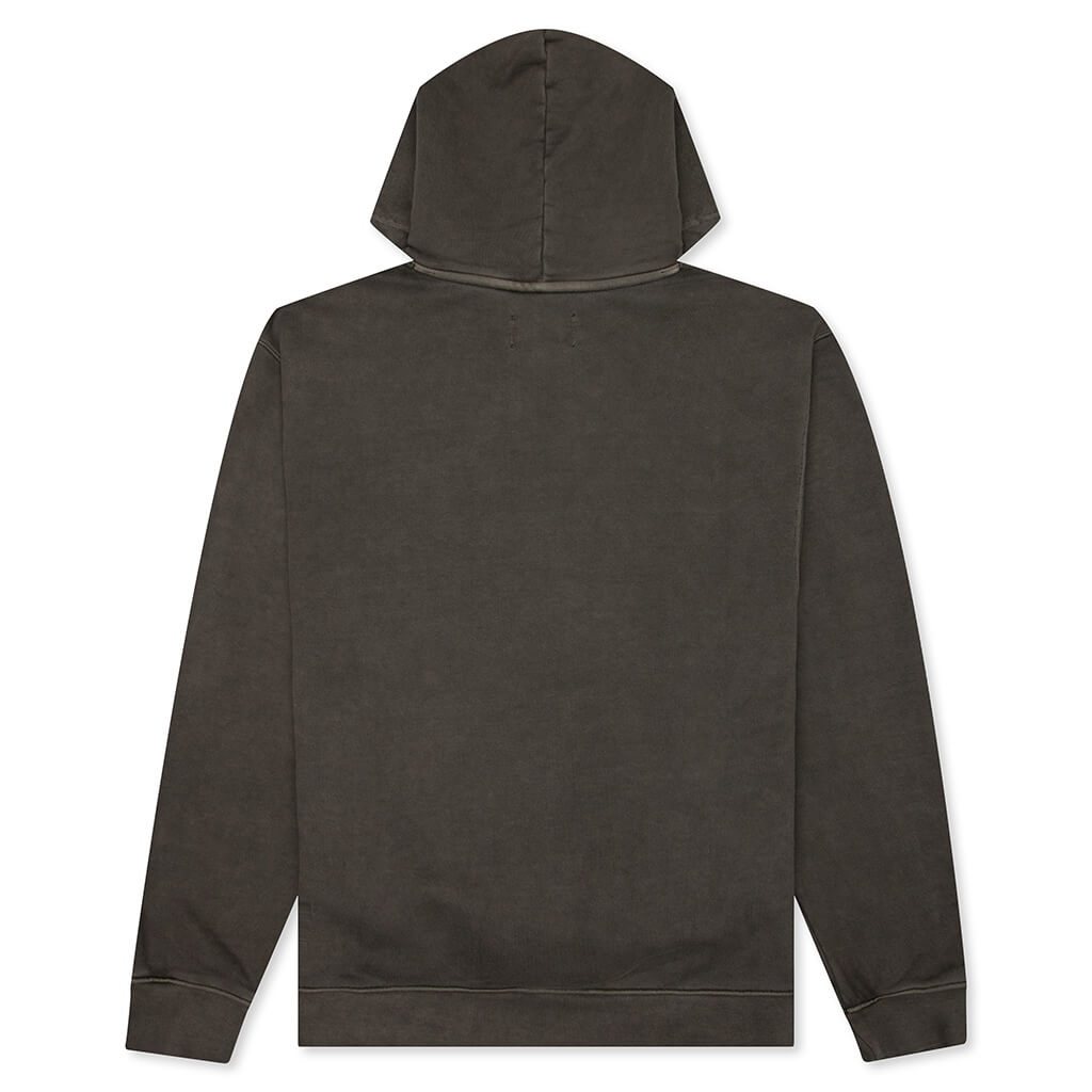 Flight Heritage Washed Fleece Pullover Hoodie - Black