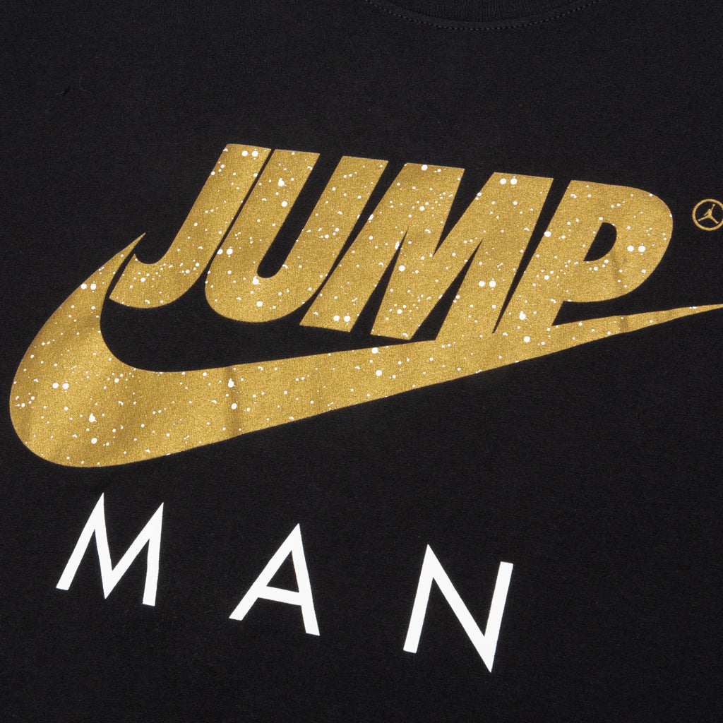 Jumpman Swoosh S/S T-Shirt - Black/Metallic Gold