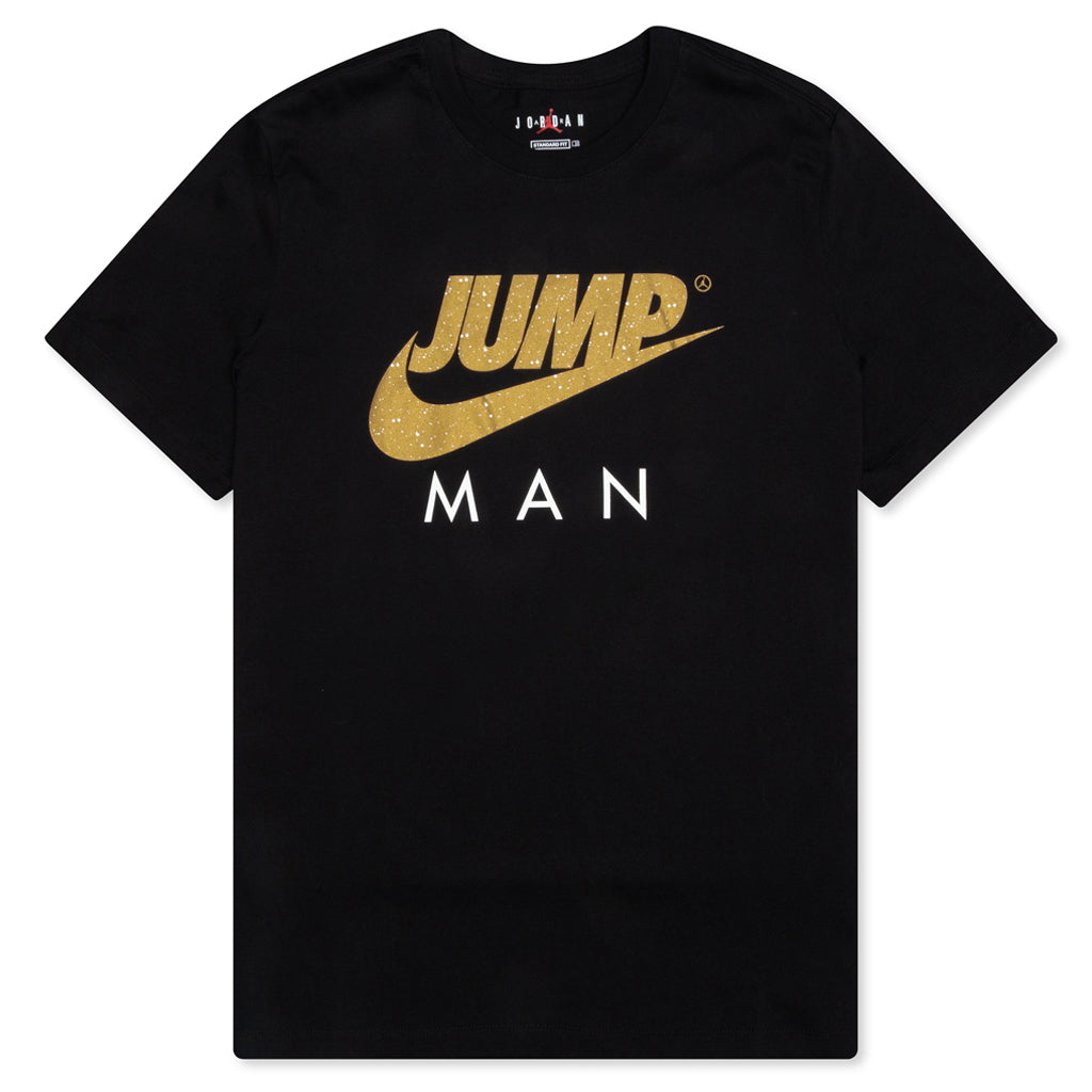 Jumpman Swoosh S/S T-Shirt - Black/Metallic Gold