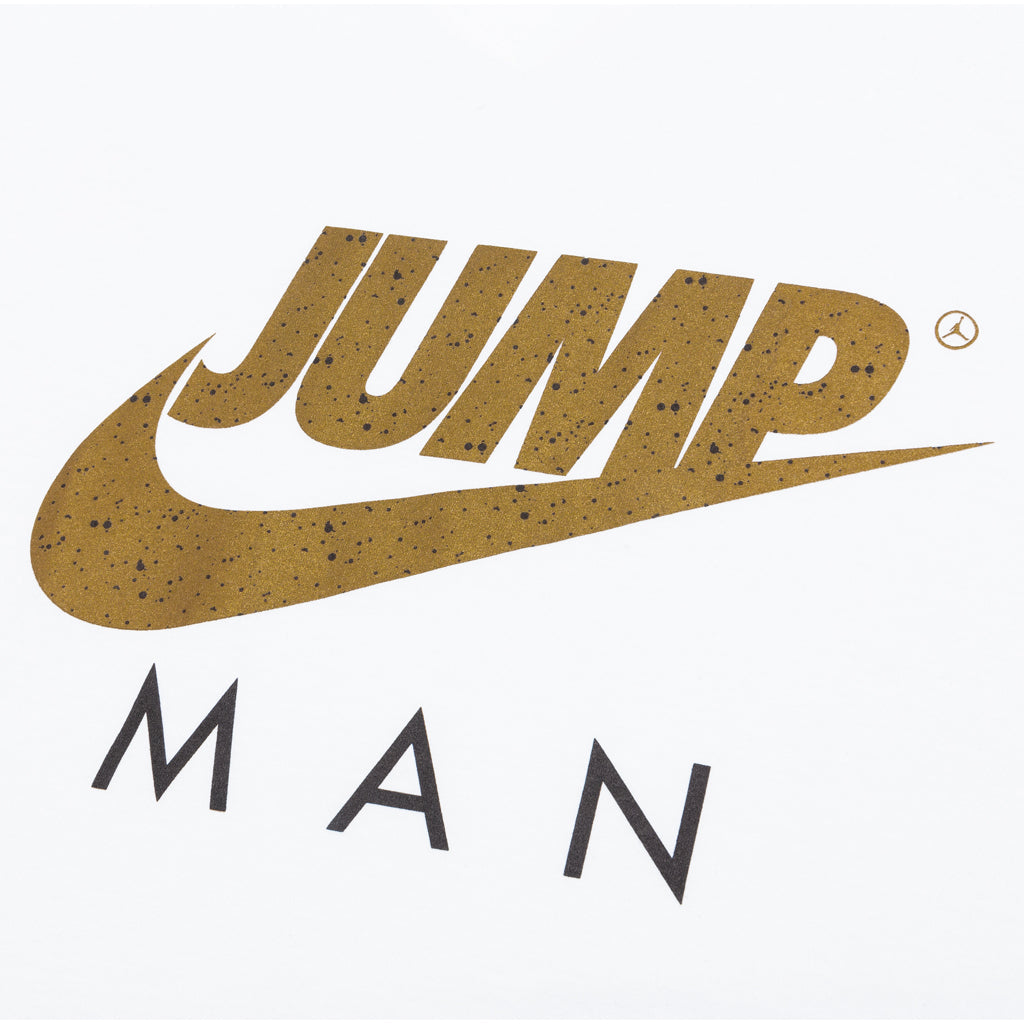 Jumpman Swoosh S/S T-Shirt - White/Metallic Gold