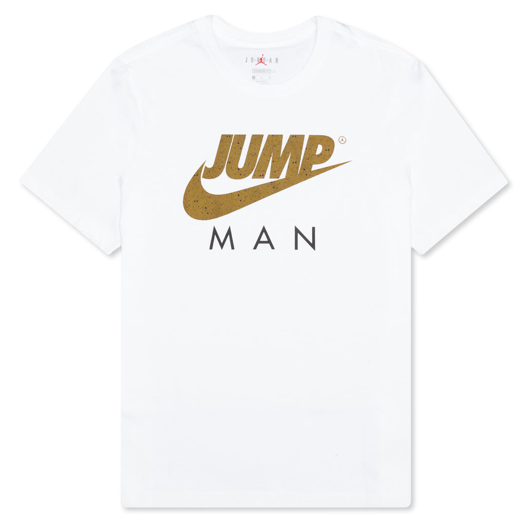 Jumpman Swoosh S/S T-Shirt - White/Metallic Gold