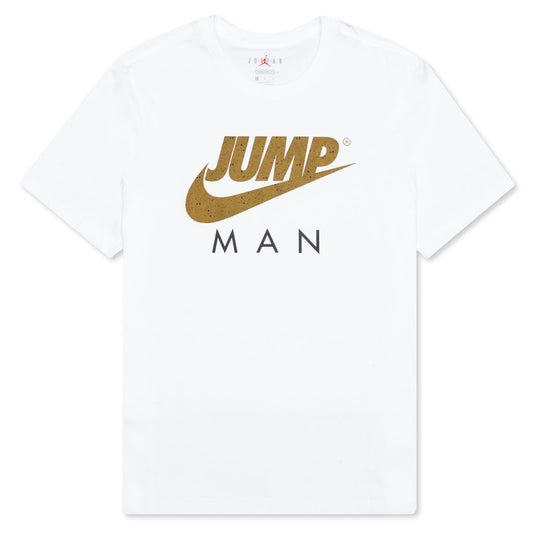 Jumpman Swoosh S/S T-Shirt - White/Metallic Gold