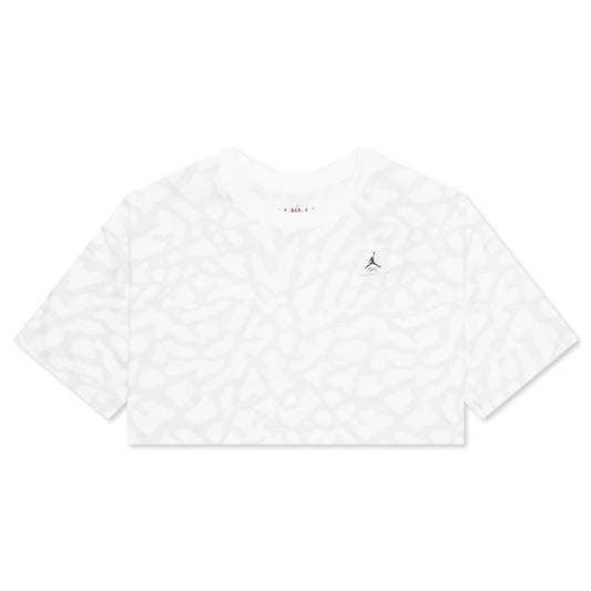 Women's Cropped Graphic T-Shirt - White