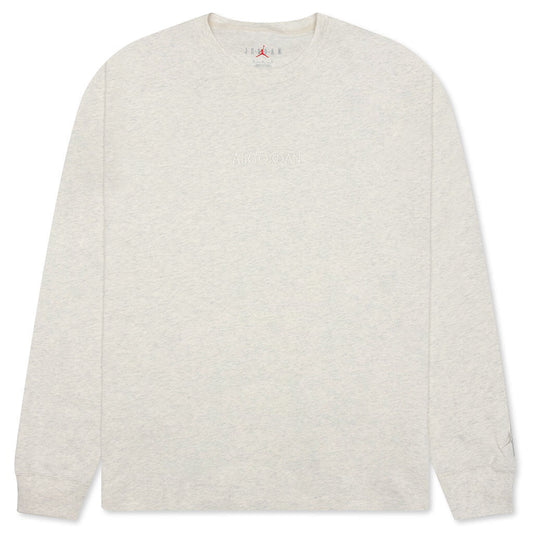 Wordmark L/S Tee - Oatmeal Heather