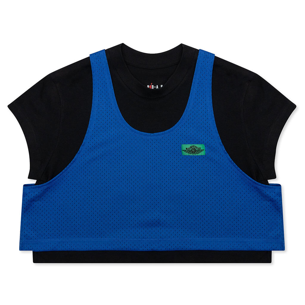 Jordan x Aleali May Women's Layered Top - Black/Game Royal