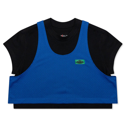 Jordan x Aleali May Women's Layered Top - Black/Game Royal