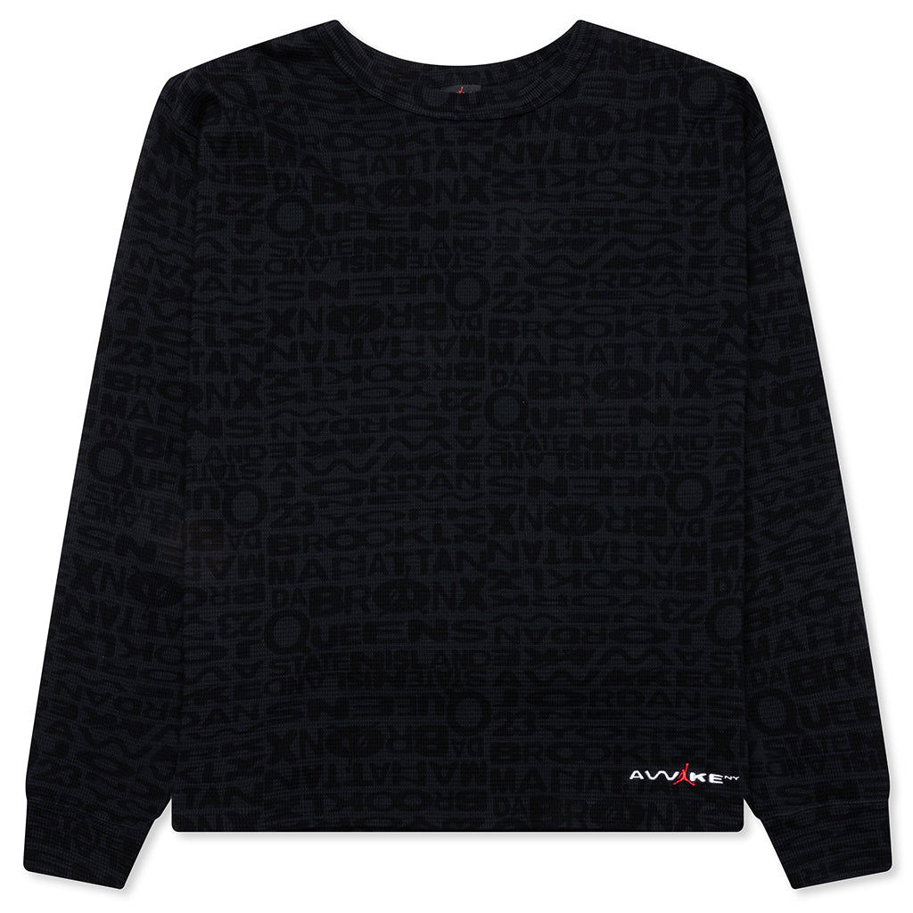 Jordan x Awake NY Thermal Long Sleeve Top - Black/White/University Red
