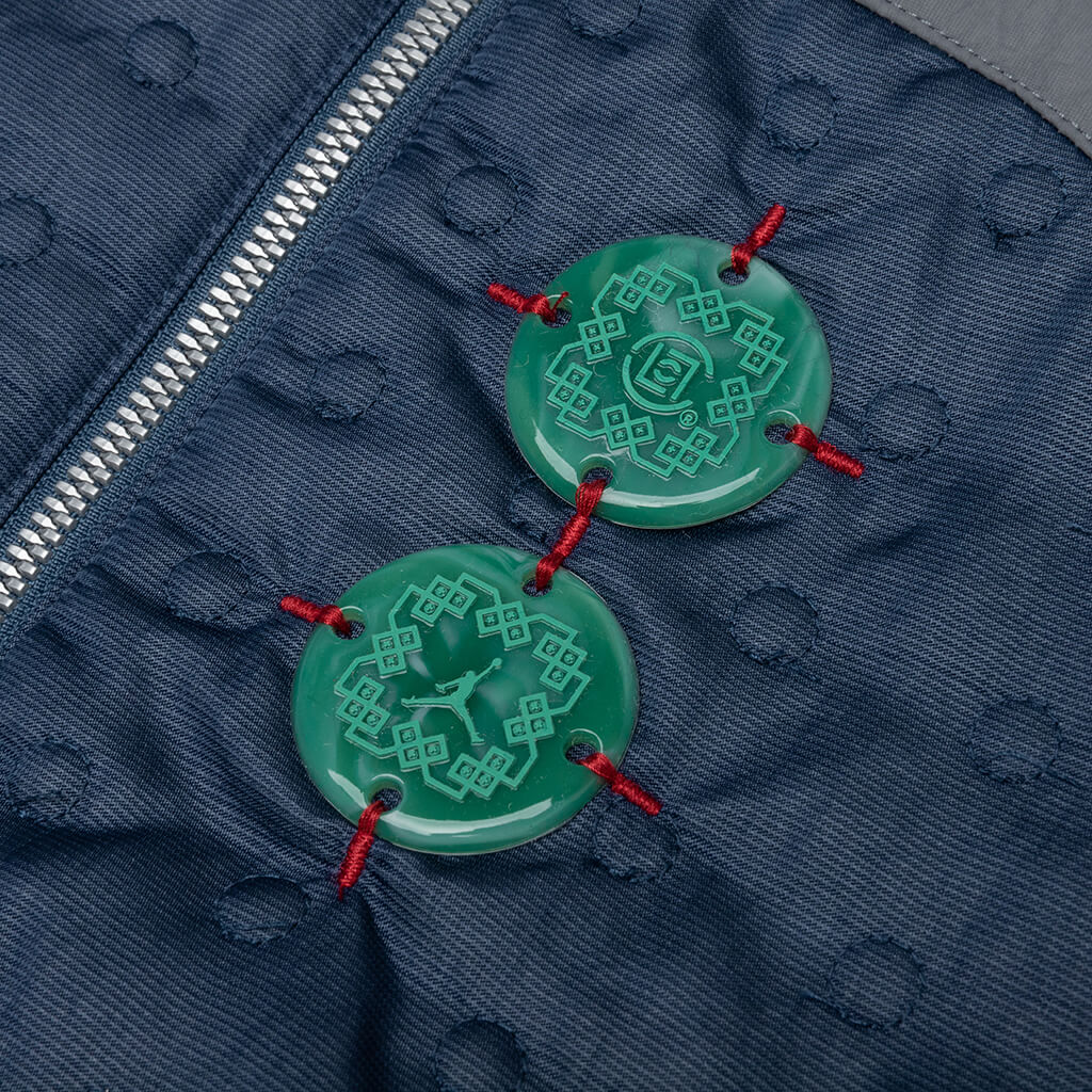 Jordan x CLOT Jacket - Navy/Flint Grey/Storm Red
