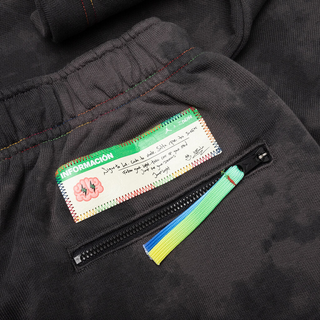 Jordan x J Balvin Fleece Pants - Flat Pewter/Black