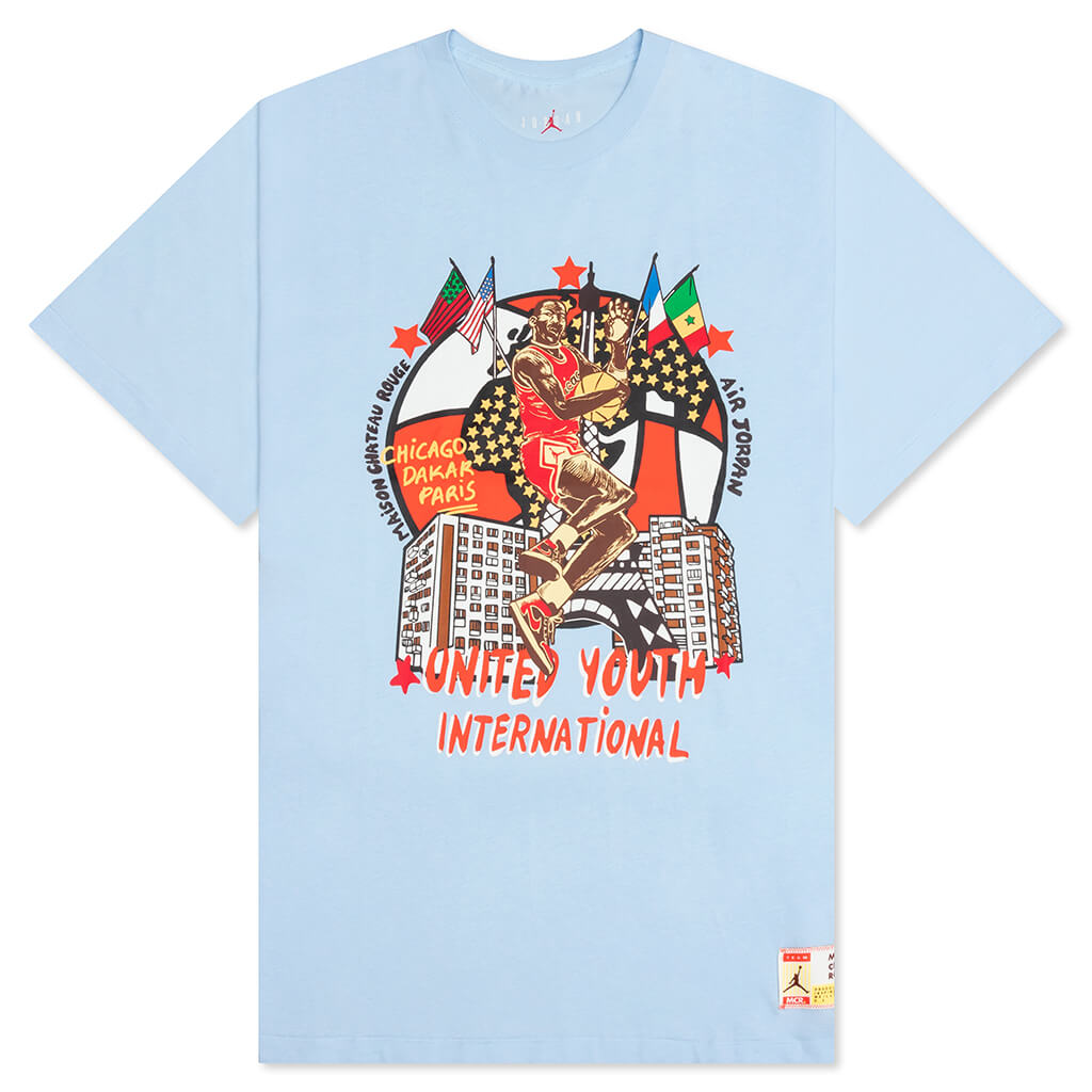 Jordan x Maison Chateau Rouge GX Tee - Celestine Blue/Orange