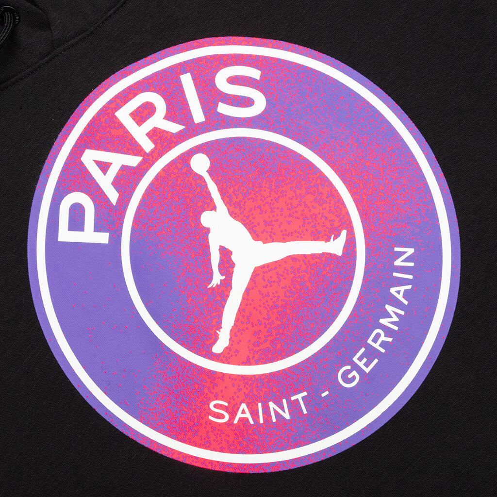Jordan x Paris Saint-Germain Fleece Pullover Hoodie - Black