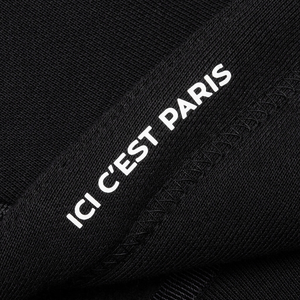Jordan x Paris Saint-Germain Fleece Pullover Hoodie - Black/White