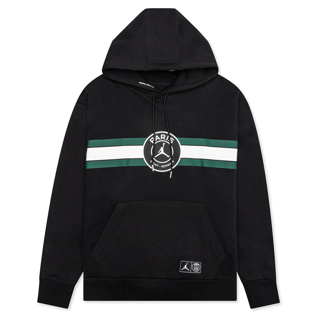Jordan x Paris Saint-Germain Fleece Pullover Hoodie - Black/White