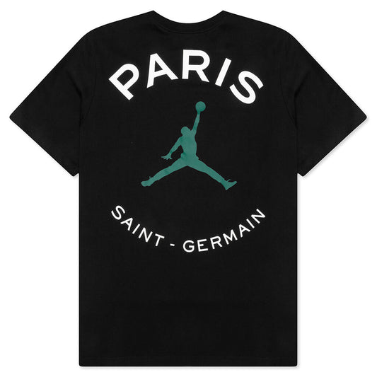 Jordan x Paris Saint-Germain Logo T-Shirt - Black/Noble Green