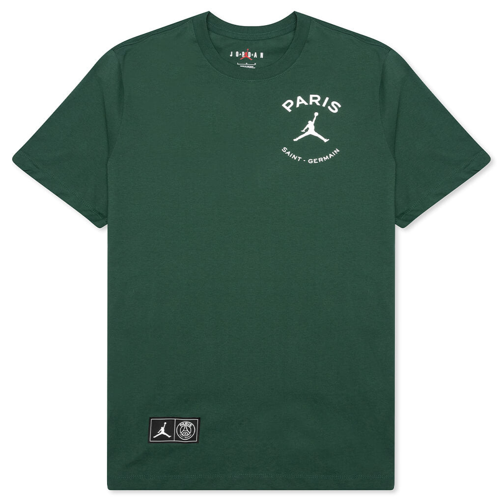 Jordan x Paris Saint-Germain Logo T-Shirt - Noble Green/White