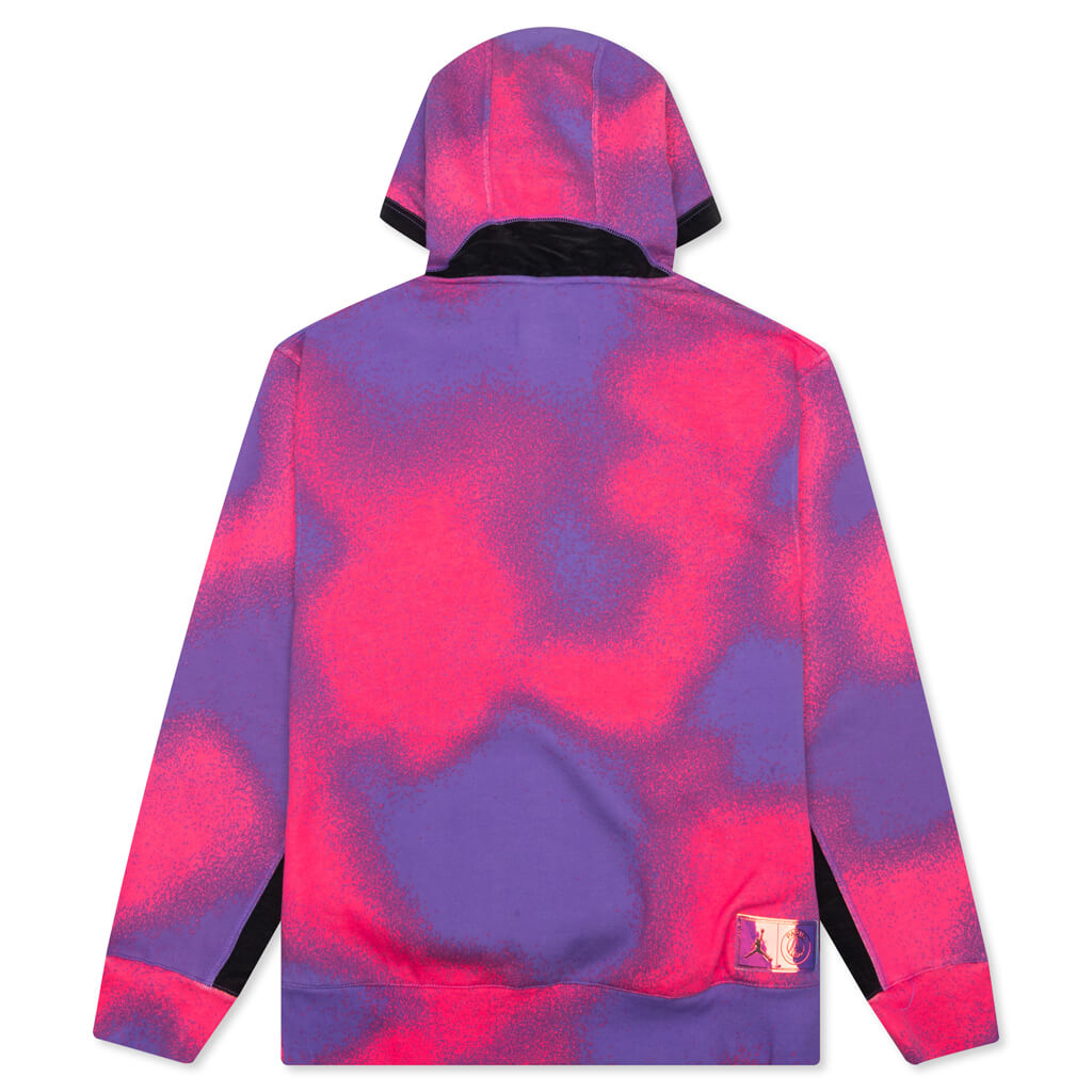 Jordan x Paris Saint-Germain Printed Fleece Pullover Hoodie - Psychic Purple/Hyper Pink
