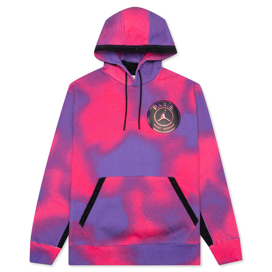 Jordan x Paris Saint-Germain Printed Fleece Pullover Hoodie - Psychic Purple/Hyper Pink