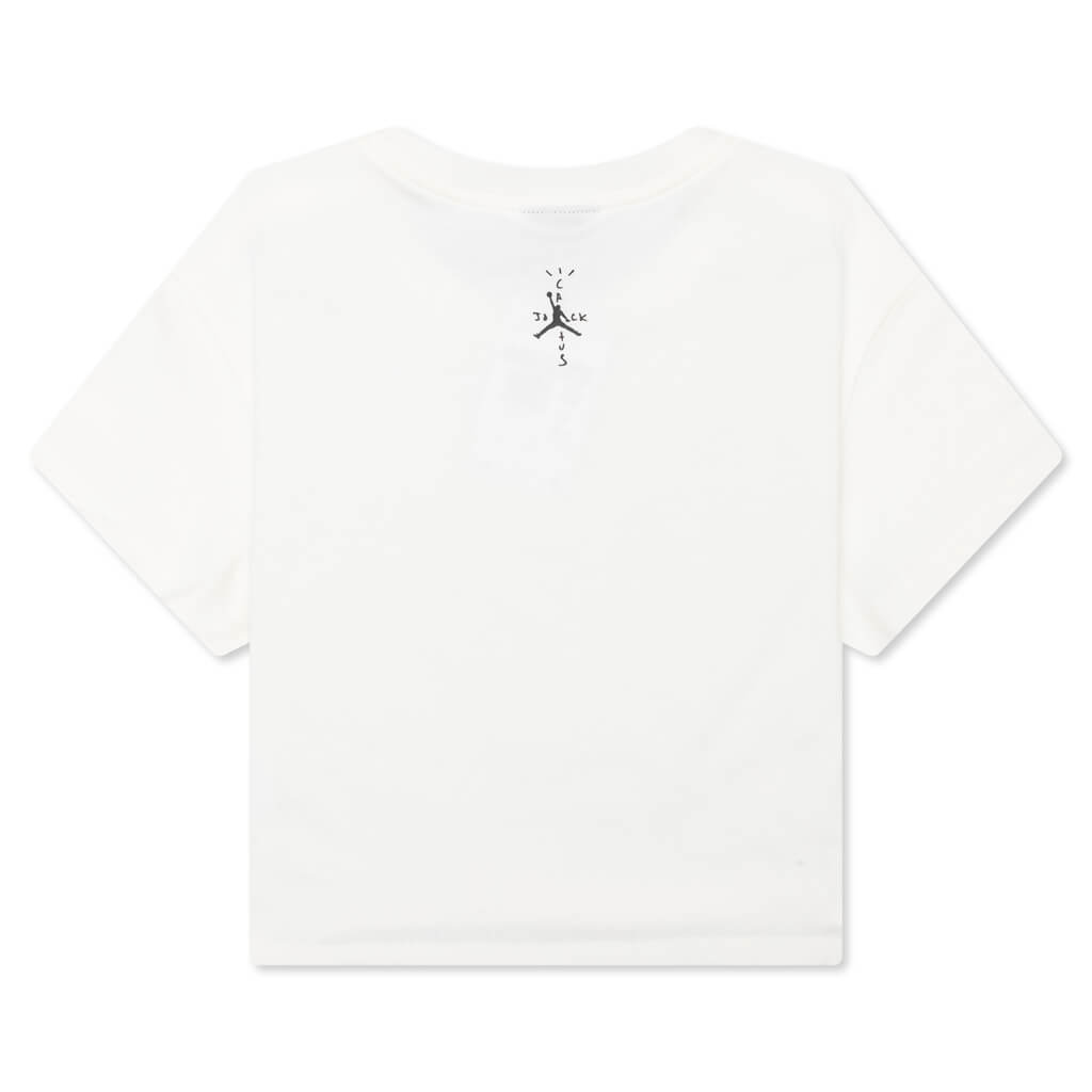 Women's Jordan x Travis Scott Baby Tee - Sail/Black