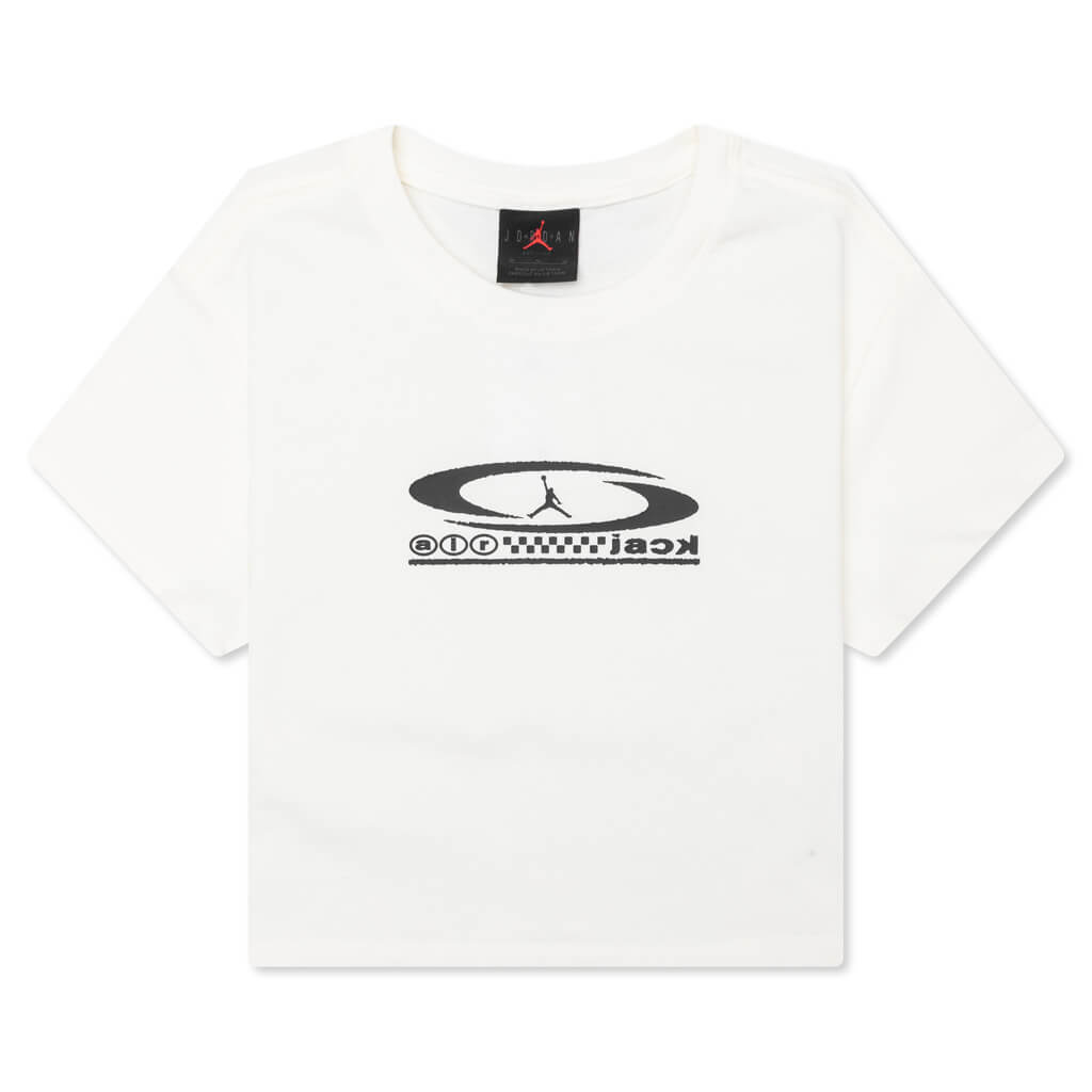Women's Jordan x Travis Scott Baby Tee - Sail/Black