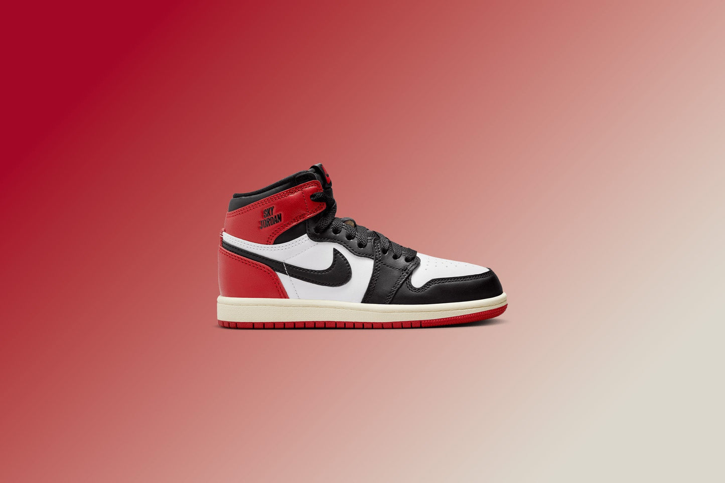 Air Jordan 1 Retro High OG (PS) 'Black Toe Reimagined' - White/Black/Varsity Red/Sail