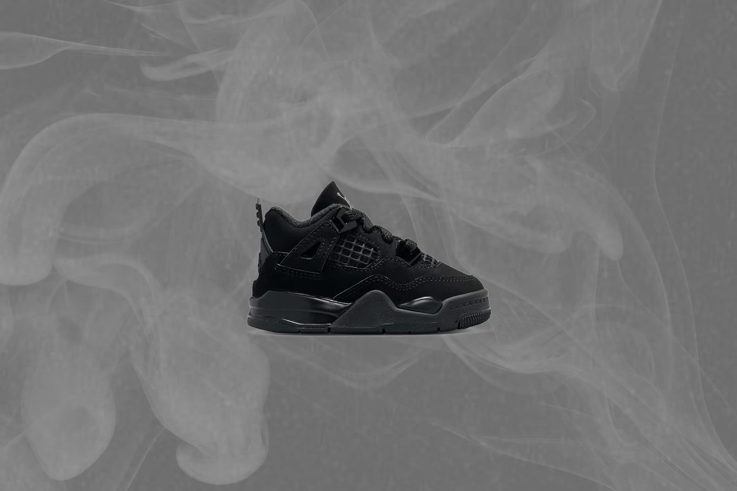 Air Jordan 4 Retro 'Black Cat' (TD) - Black/Light Graphite