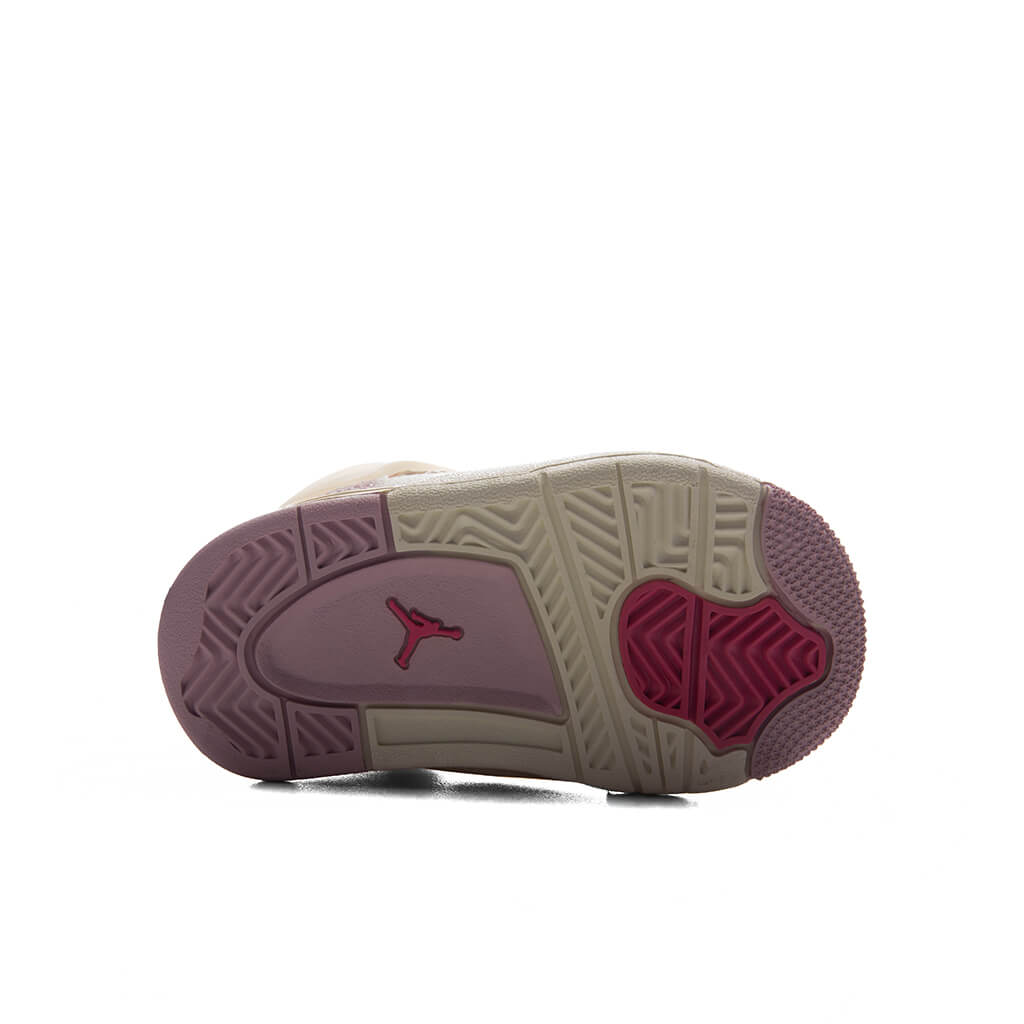 Air Jordan 4 Retro 'Iced Carmine' (TD) - Iced Carmine/Coconut Milk
