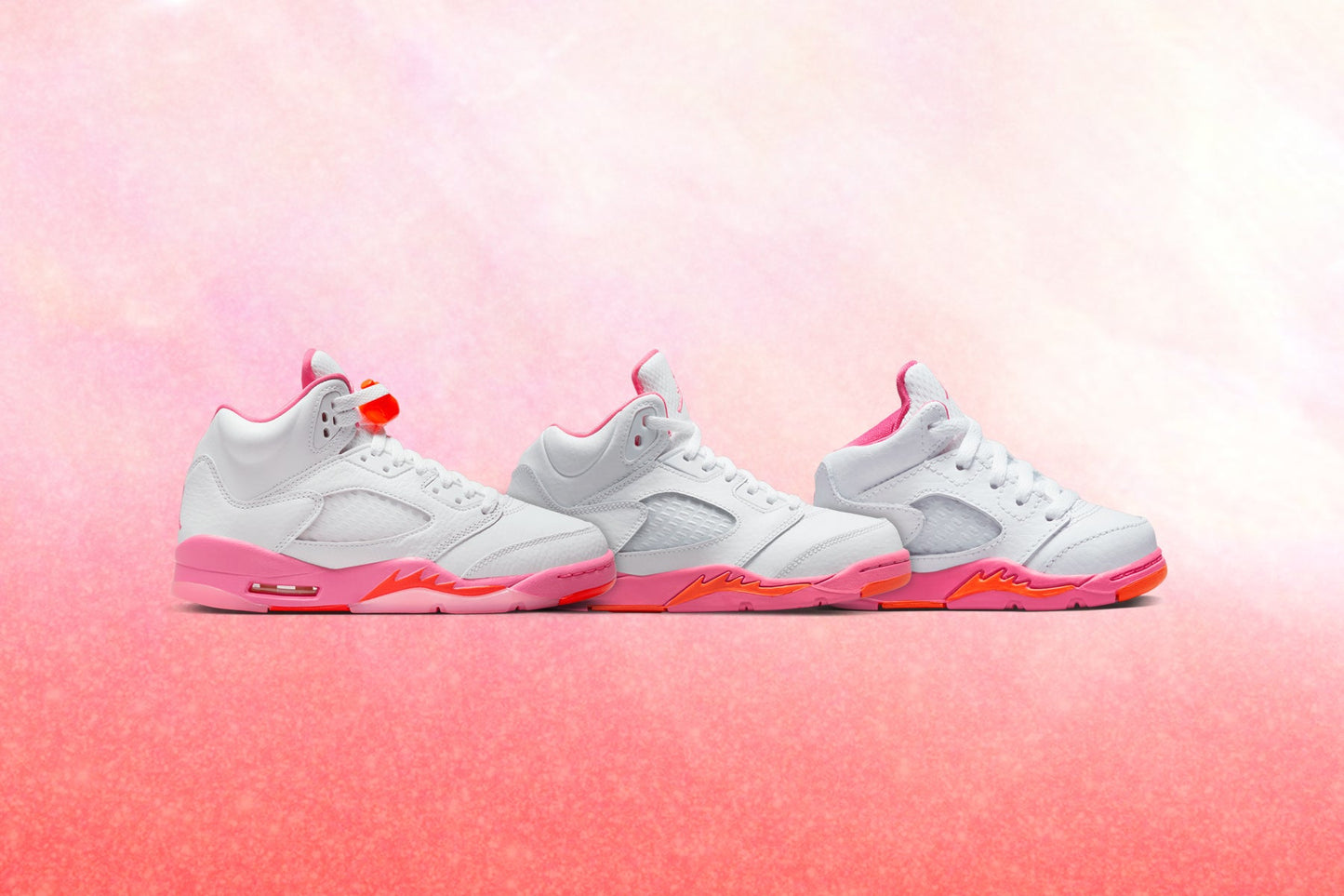 Jordan 5 Retro (TD) - White/Pinksicle/Safety Orange