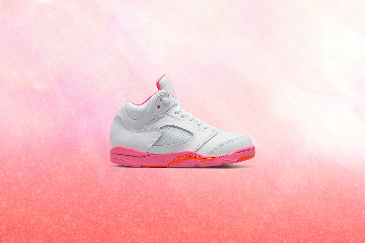 Air Jordan 5 Retro (PS) - White/Pinksicle/Safety Orange