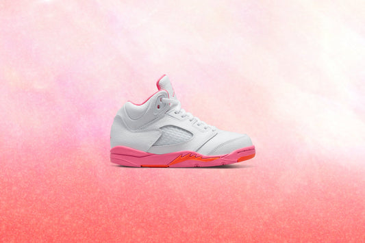 Air Jordan 5 Retro (PS) - White/Pinksicle/Safety Orange
