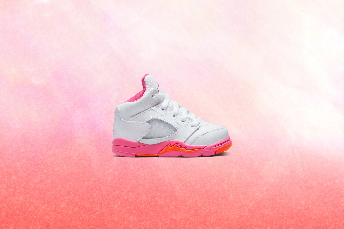 Jordan 5 Retro (TD) - White/Pinksicle/Safety Orange