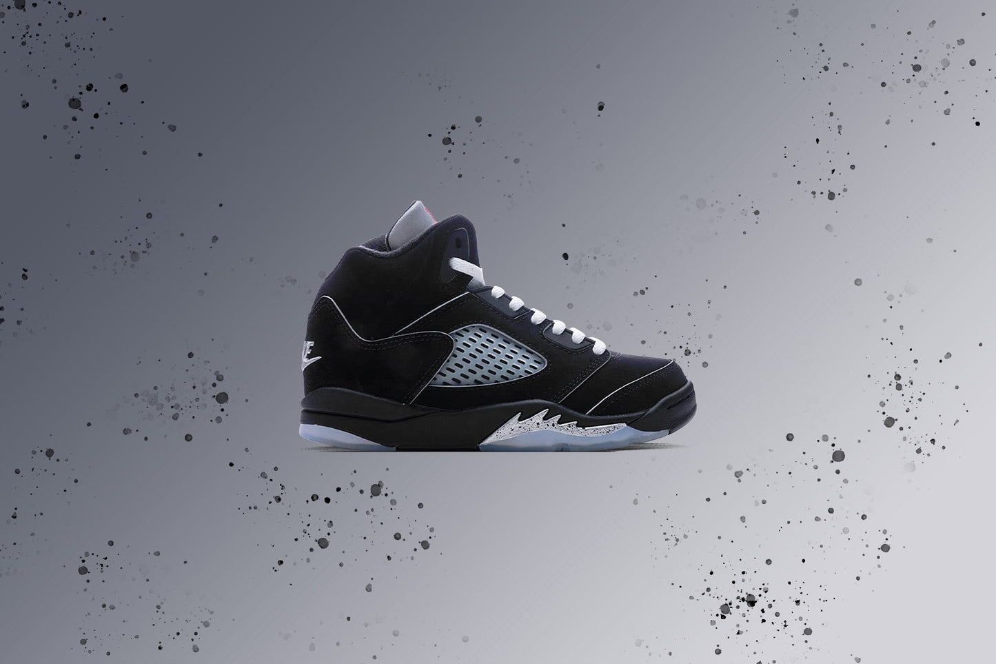 Air Jordan 5 Retro OG 'Black Metallic Reimagined' (PS) - Black/White/Metallic Silver/Fire Red