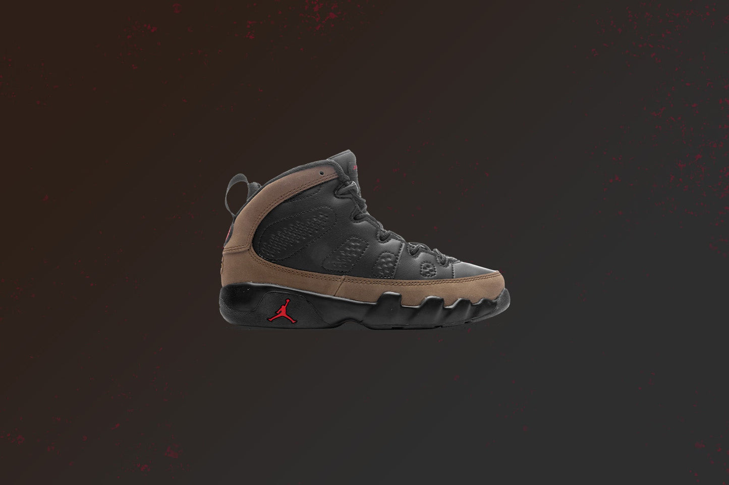 Jordan 9 Retro (PS) - Black/True Red/Light Olive