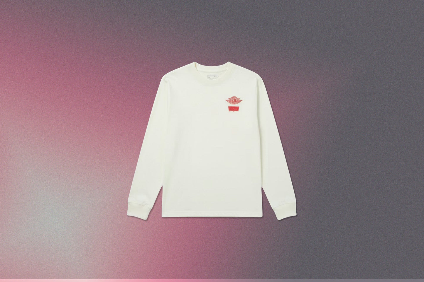 Jordan x Levi's L/S Tee - Pale Ivory/Black/University Red