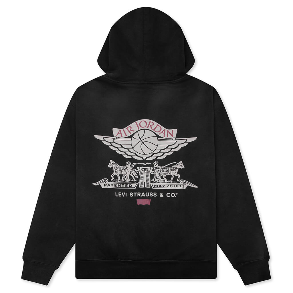 Jordan x Levi's Hoodie - Black/Pale Ivory/Gym Red