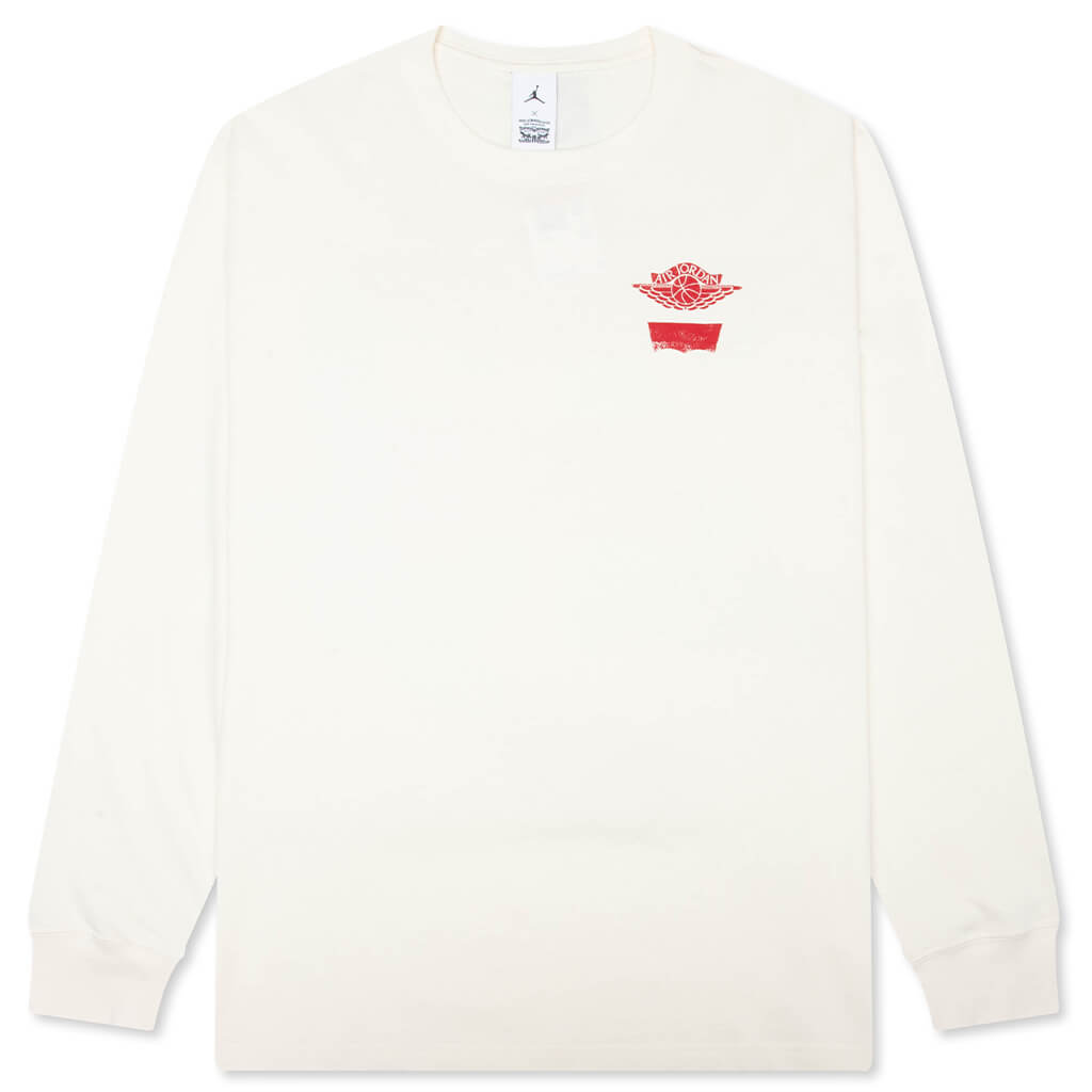 Jordan x Levi's L/S Tee - Pale Ivory/Black/University Red