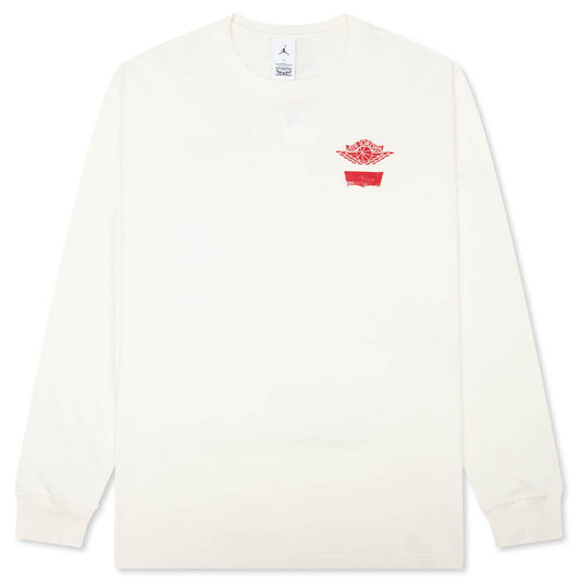 Jordan x Levi's L/S Tee - Pale Ivory/Black/University Red