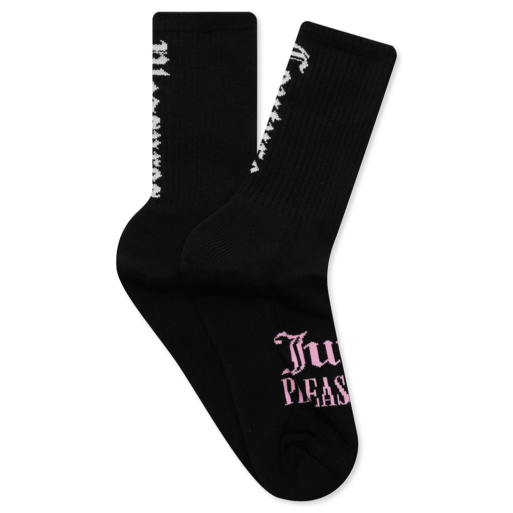 Pleasures x Juicy Couture Old English Sock - Black