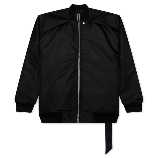 Jumbo Convertible Peter Padded Flight Bomber Jacket - Black
