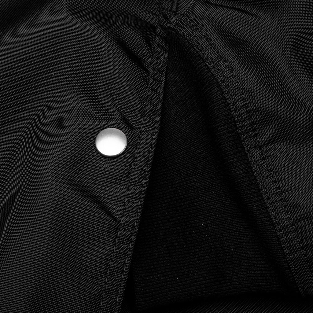 Jumbo Convertible Peter Padded Flight Bomber Jacket - Black