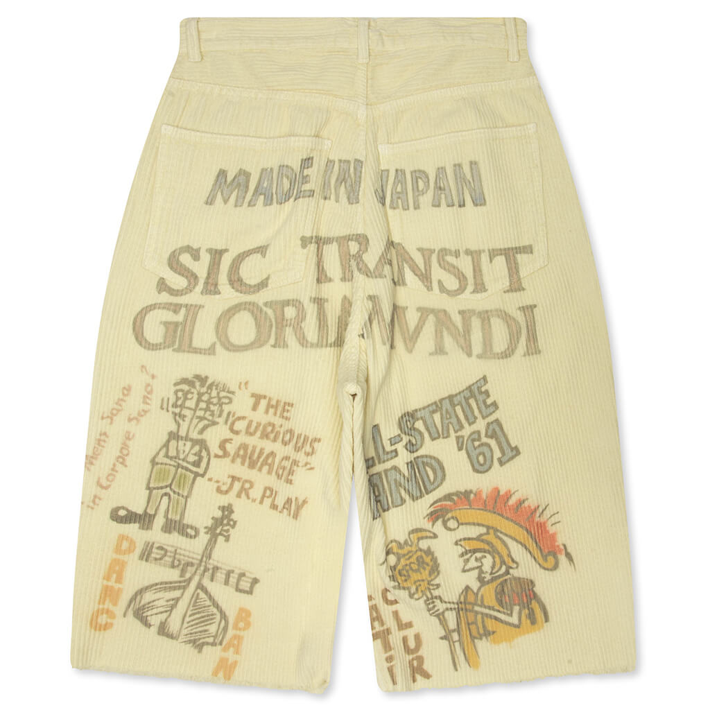 Jumbo Senior Corduroy Short - Light Yellow
