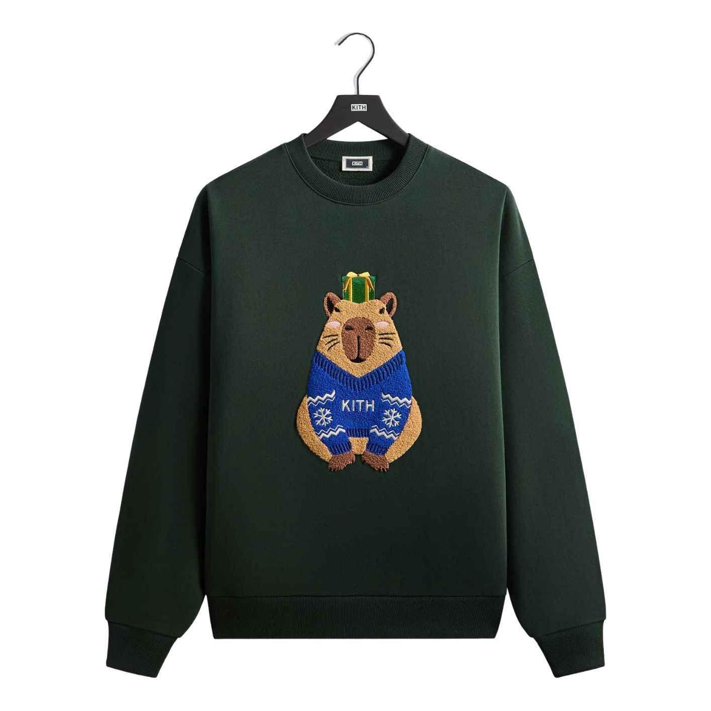 KITH Kithmas 2025 Capybara Nelson Crewneck 'Stadium' KHM034421-302