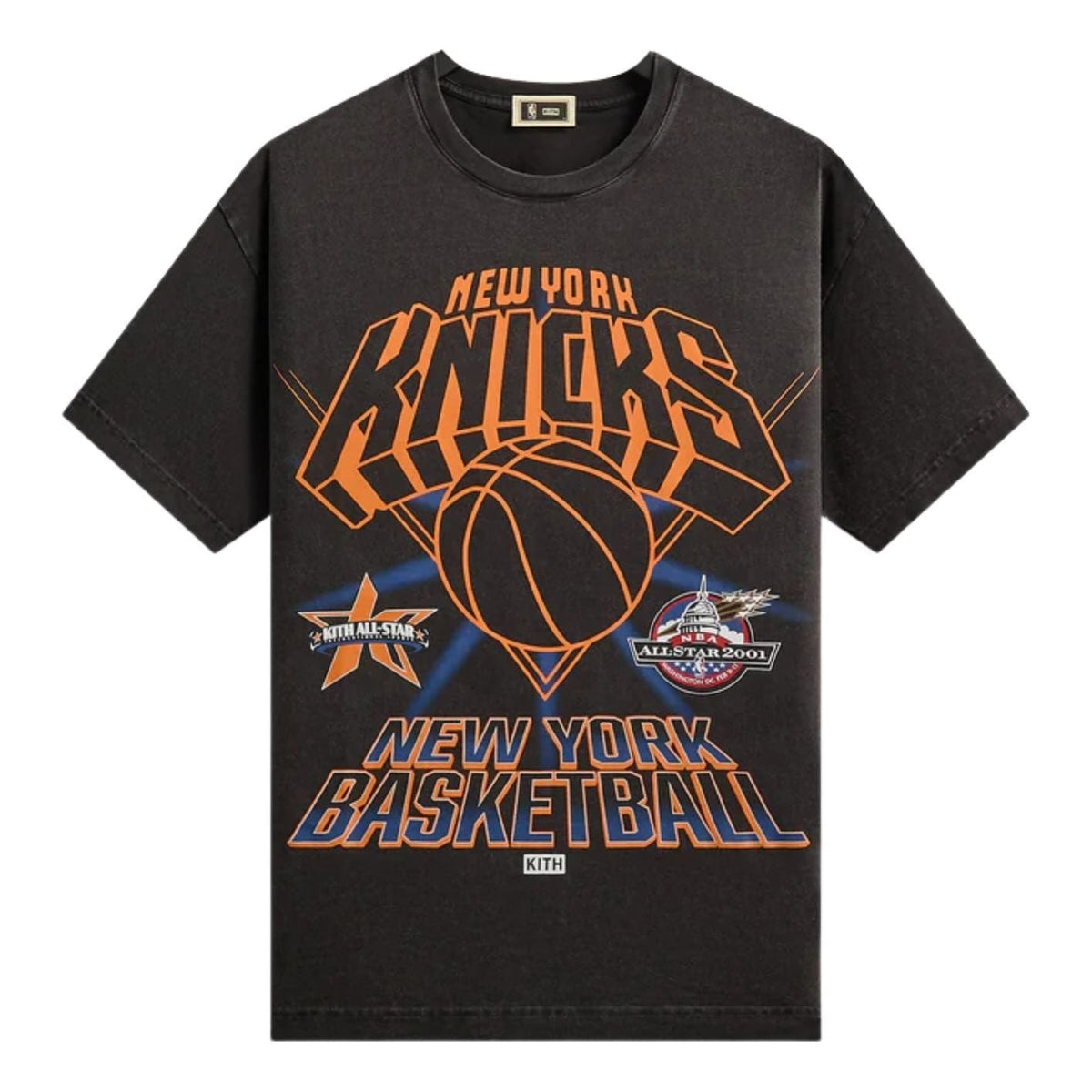 Kith for NBA All-Star New York Knicks Vintage T-Shirt 'Black' KHM034974-001