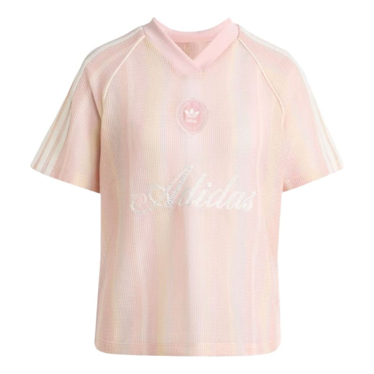 (WMNS) adidas Summer Glow Knitted Oversized Asia Sizing 'Sandy Pink' KY3161