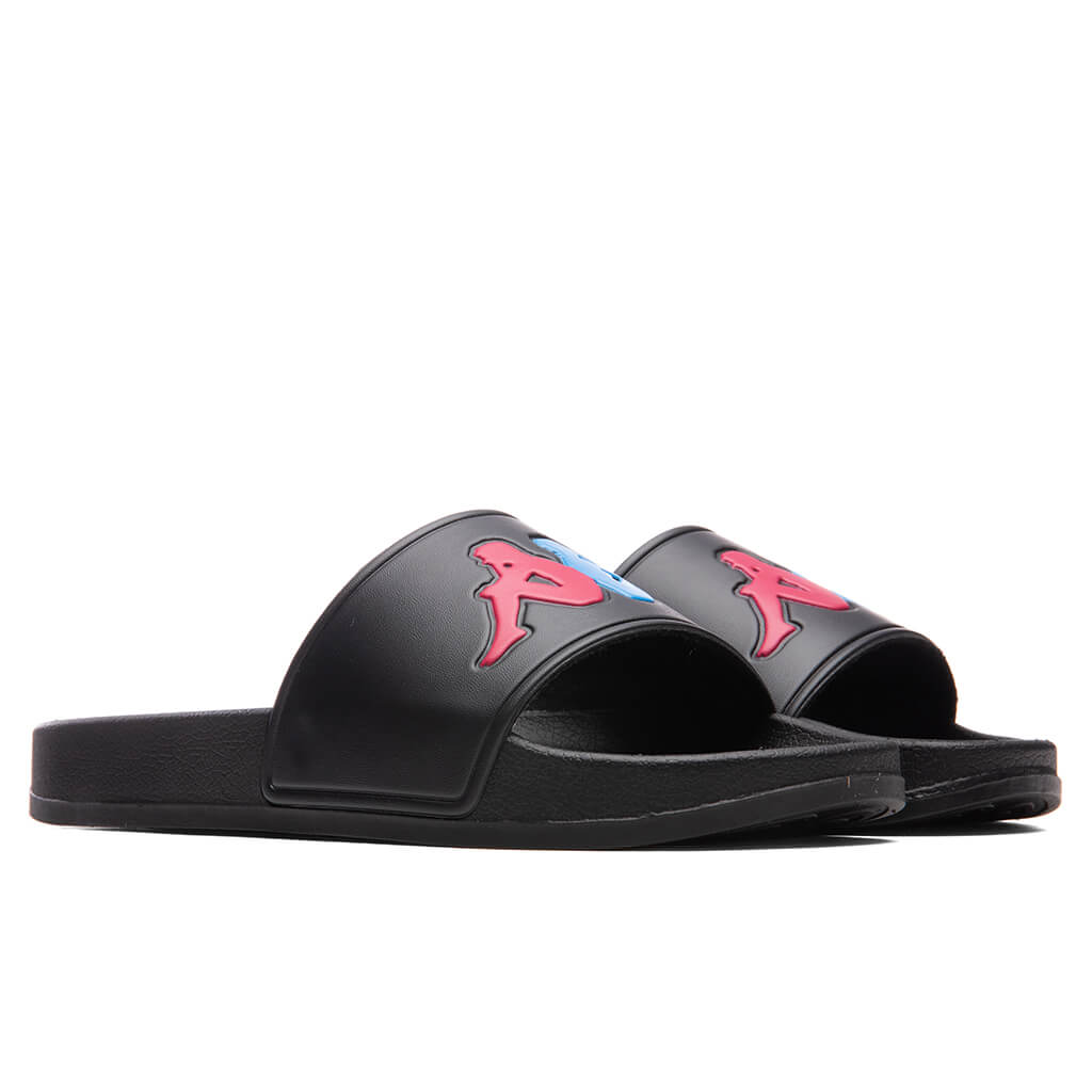 222 Banda Adam 4 Slides - Black/Fuchsia