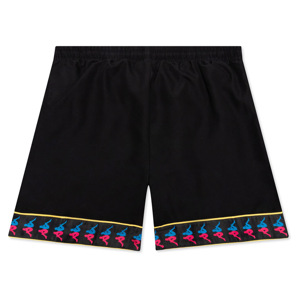 222 Banda Calabash Swim Shorts - Black/Fuchsia/Blue