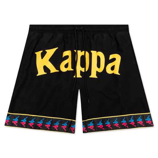 222 Banda Calabash Swim Shorts - Black/Fuchsia/Blue