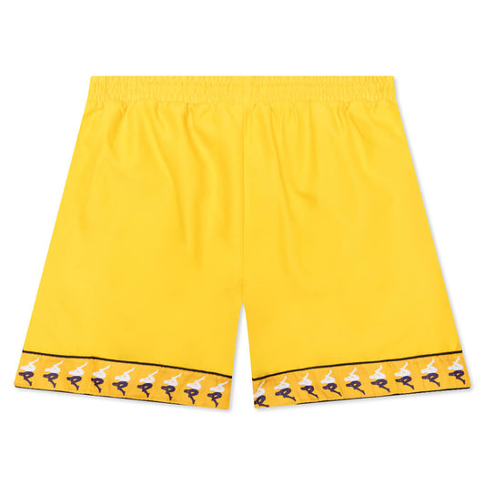 222 Banda Calabash Swim Shorts - Dark Yellow/Violet/White
